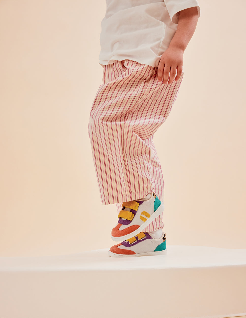 Baskets Enfants Lilo - Corail lilas citron