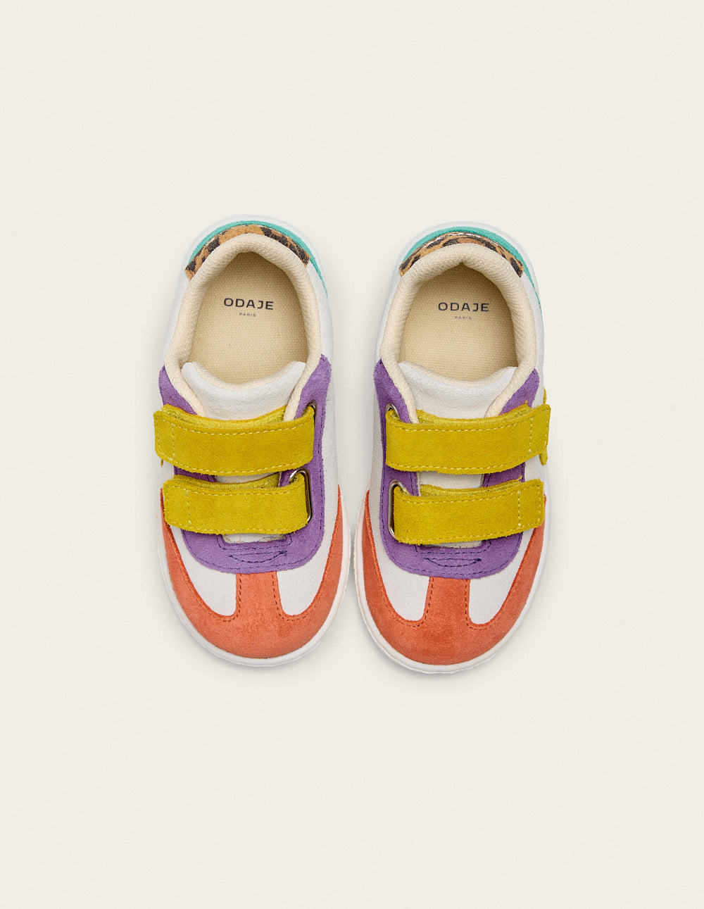 Baskets Enfants Lilo - Corail lilas citron