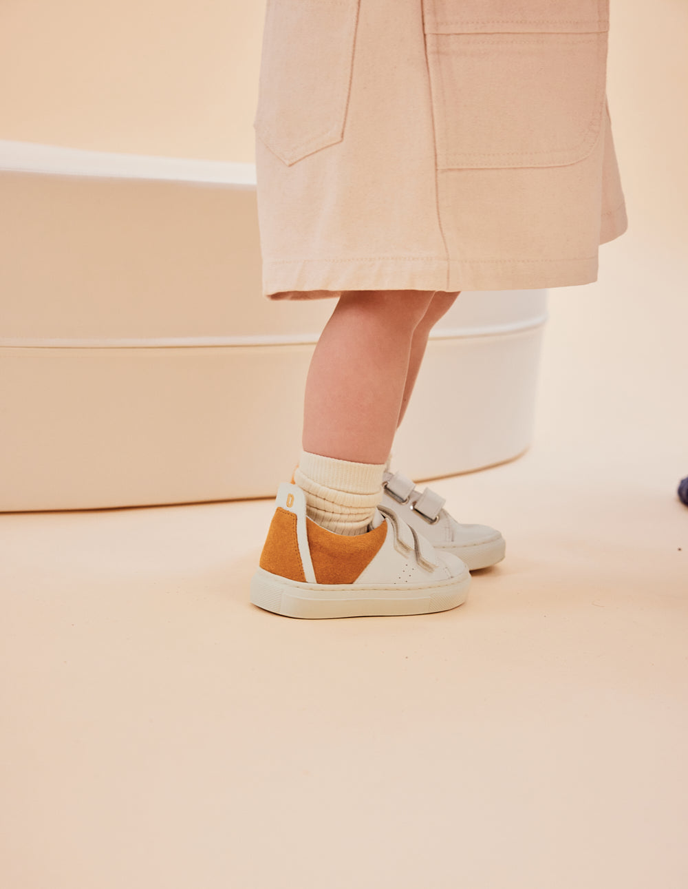 René children's trainers - Mustard white