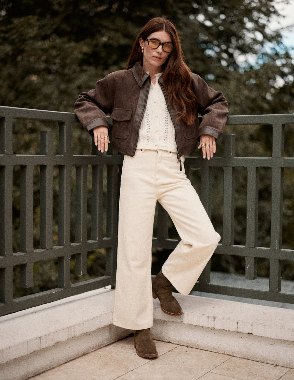 Bottines plates Dorianne - Suède kaki