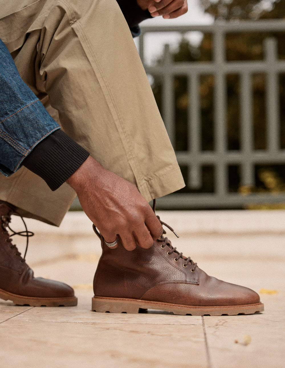 Bottines Eugène - Cuir pull-up grainé marron