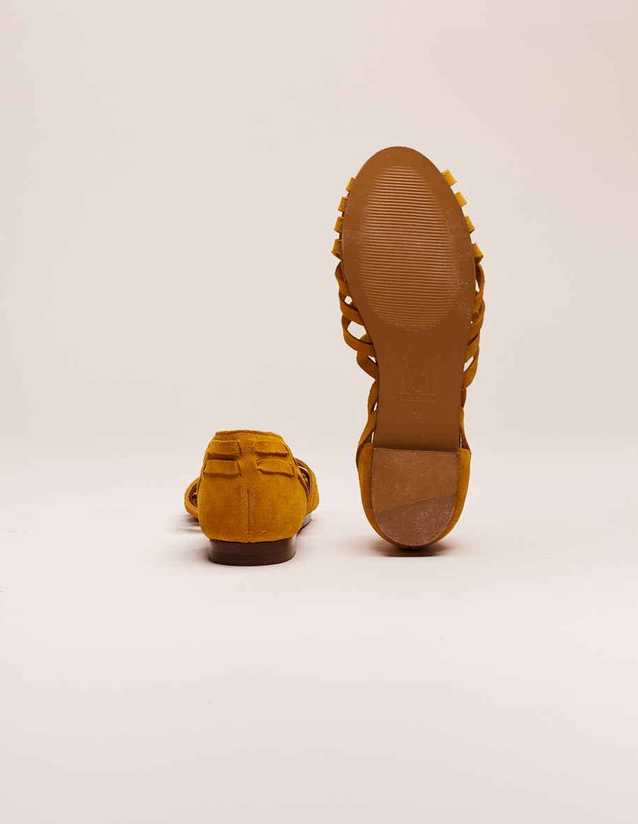 Sandals Roxanne - Mustard suede
