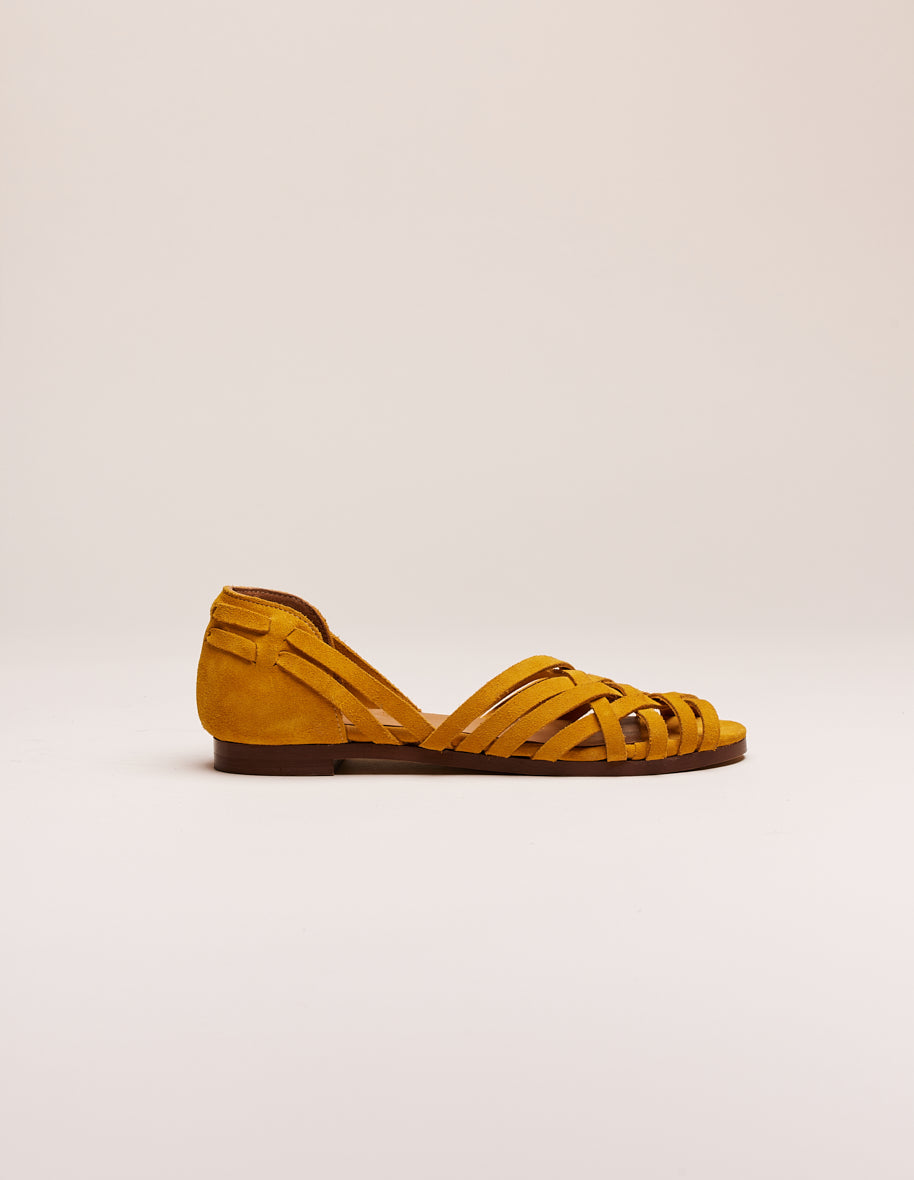 Sandals Roxanne - Mustard suede
