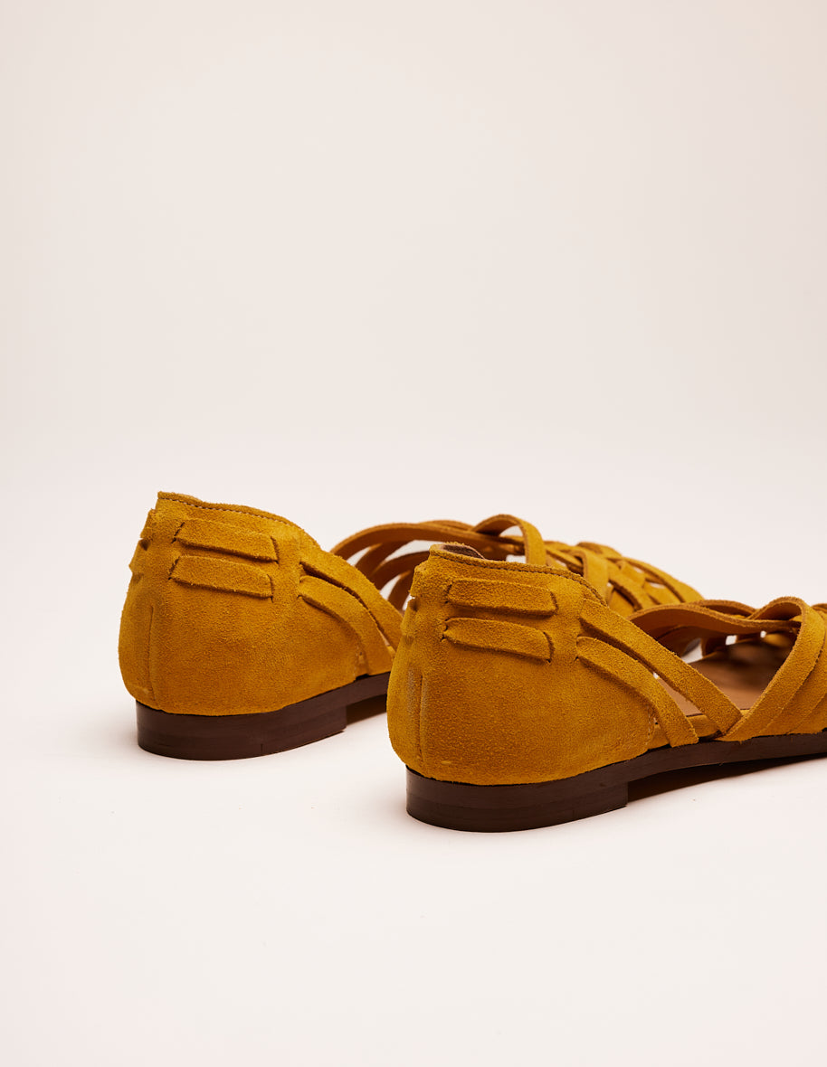 Sandals Roxanne - Mustard suede