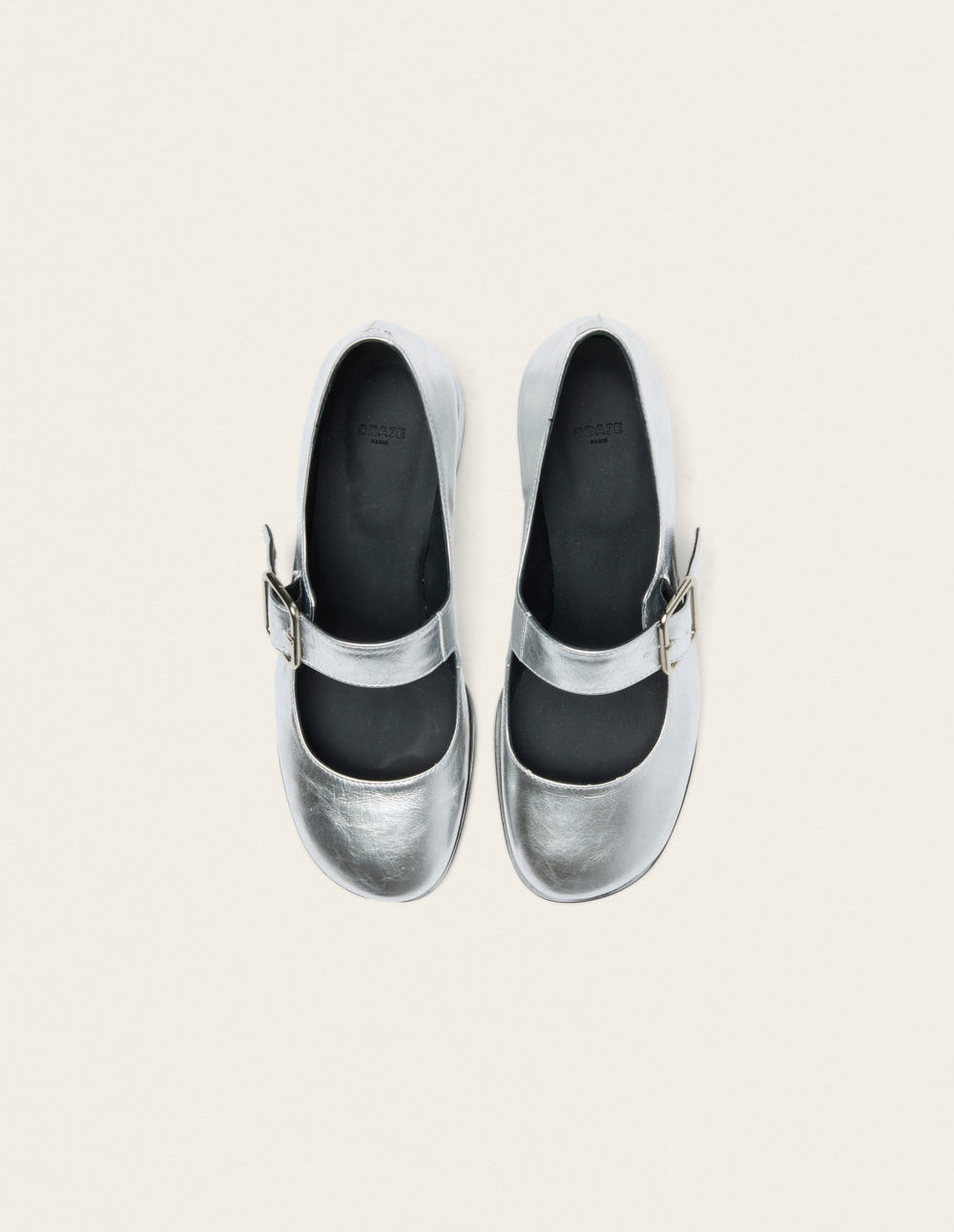 Escarpins Amari - Cuir plissé argenté