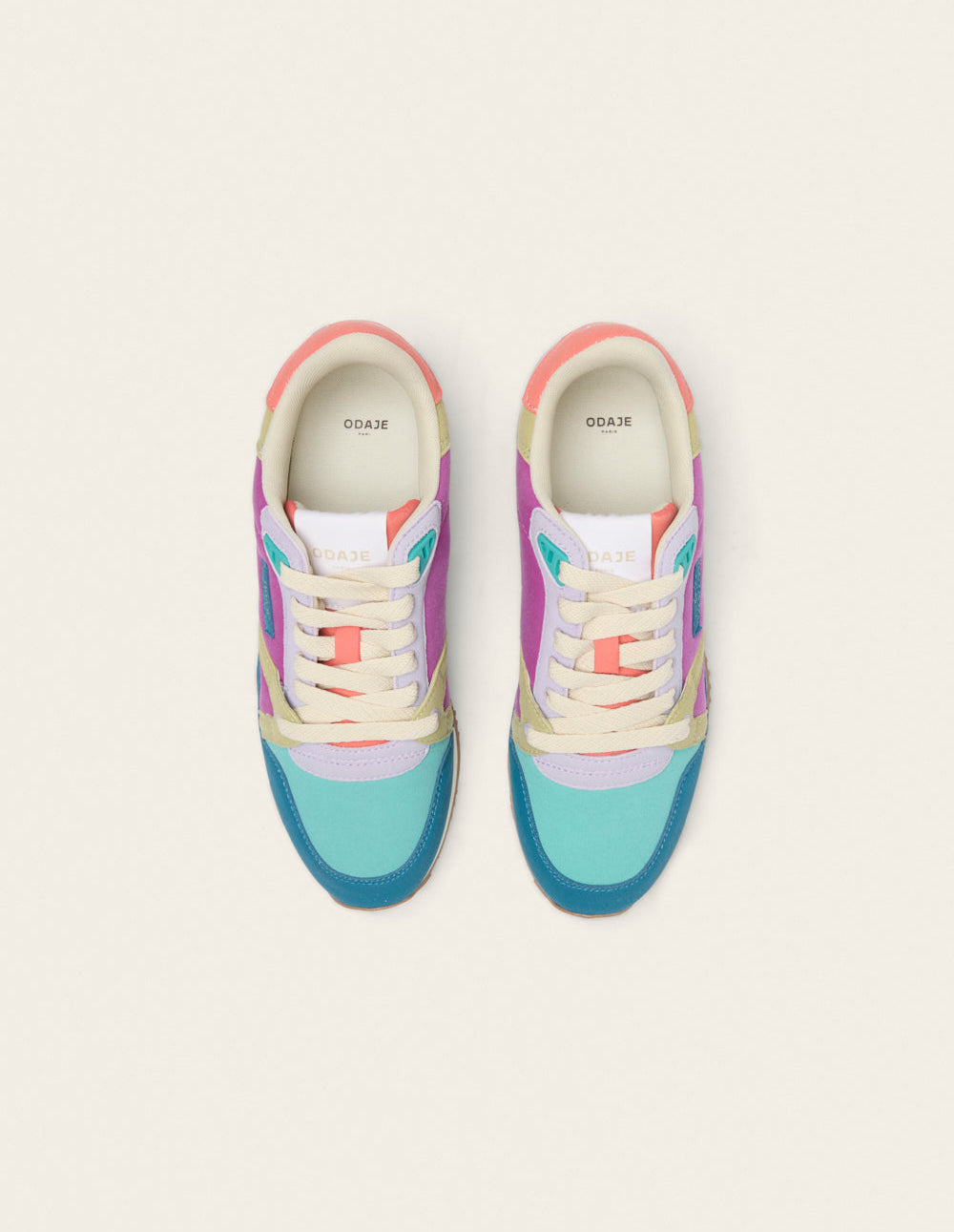 Andrée low-top trainers - Lilac water blue
