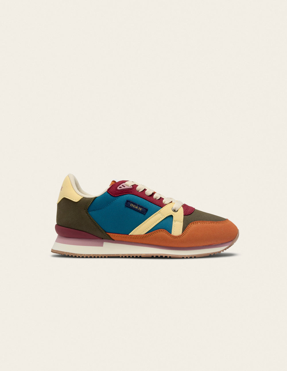 Andrée low-top trainers - Burgundy khaki brick