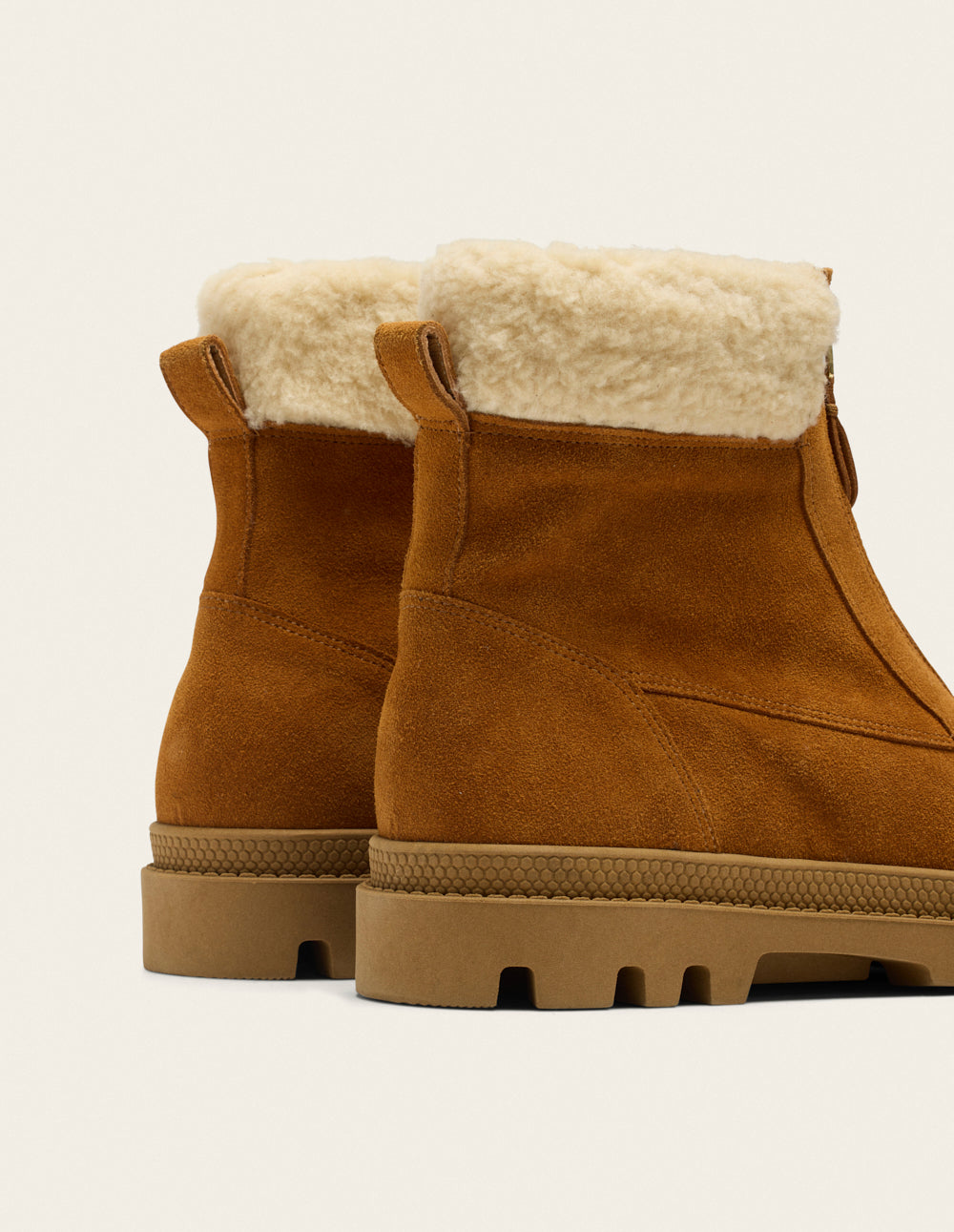 Bottines Bruma - Suède ambre fourré