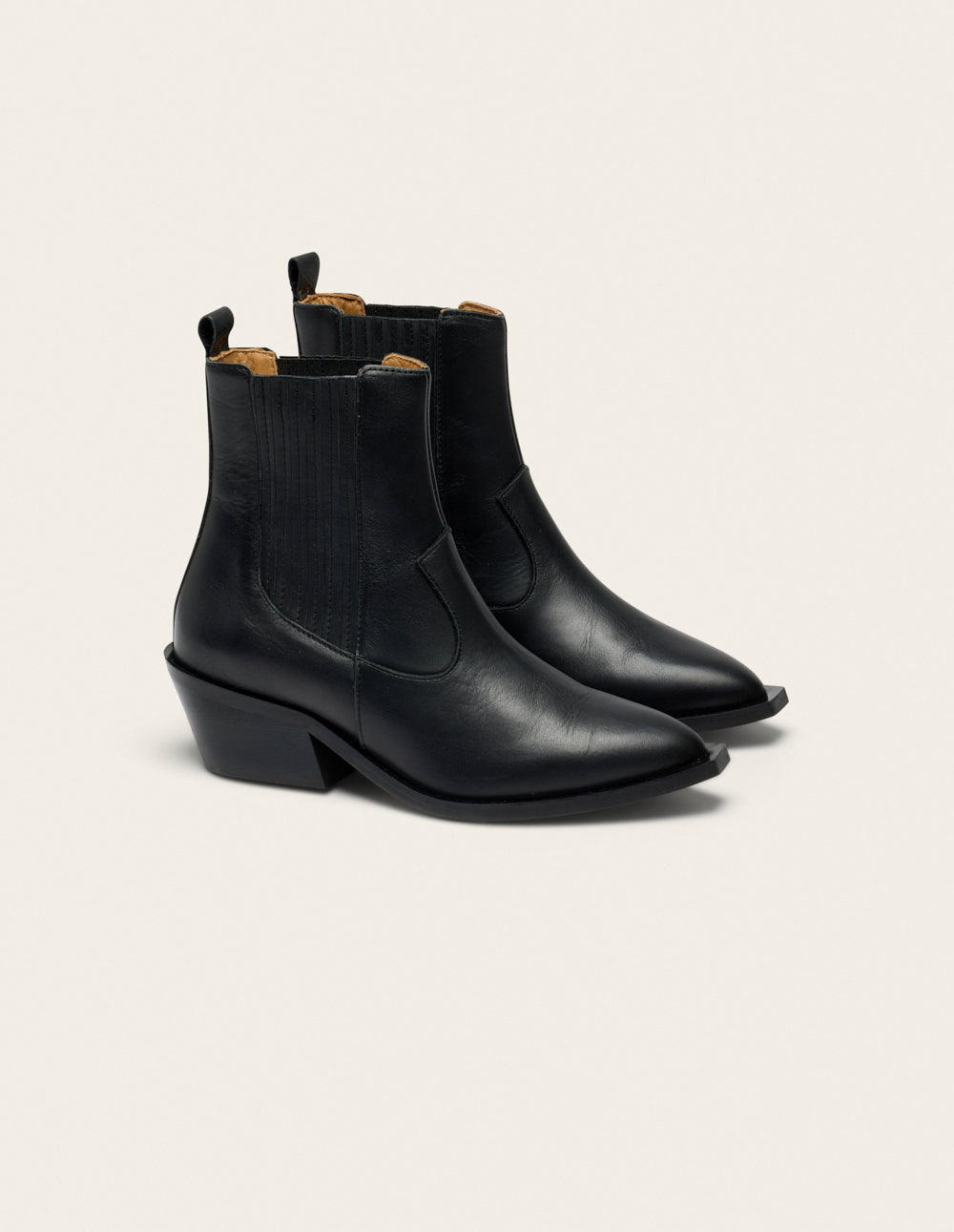 Bottines à talons Georgia - Cuir noir