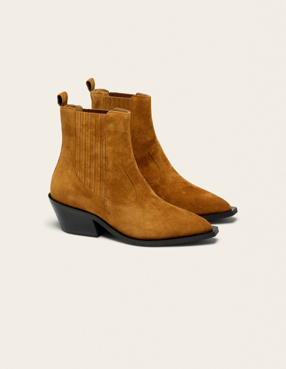 Bottines à talons Georgia - Suède ambre