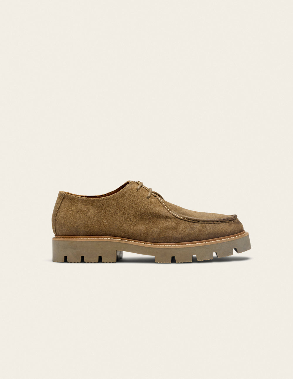 Gontran derbies - Taupe oiled suede