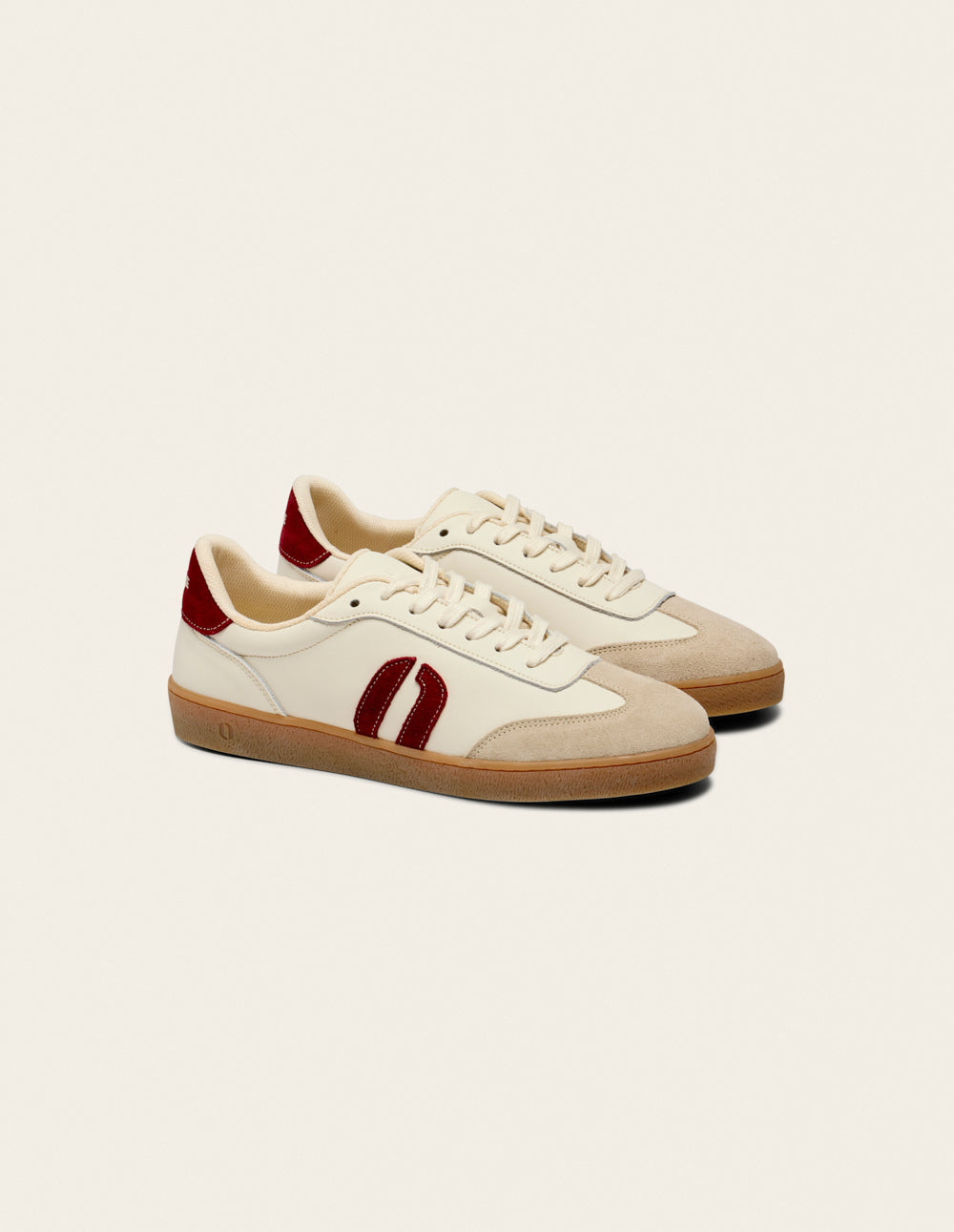 Lucia low-top trainers - Burgundy ecru