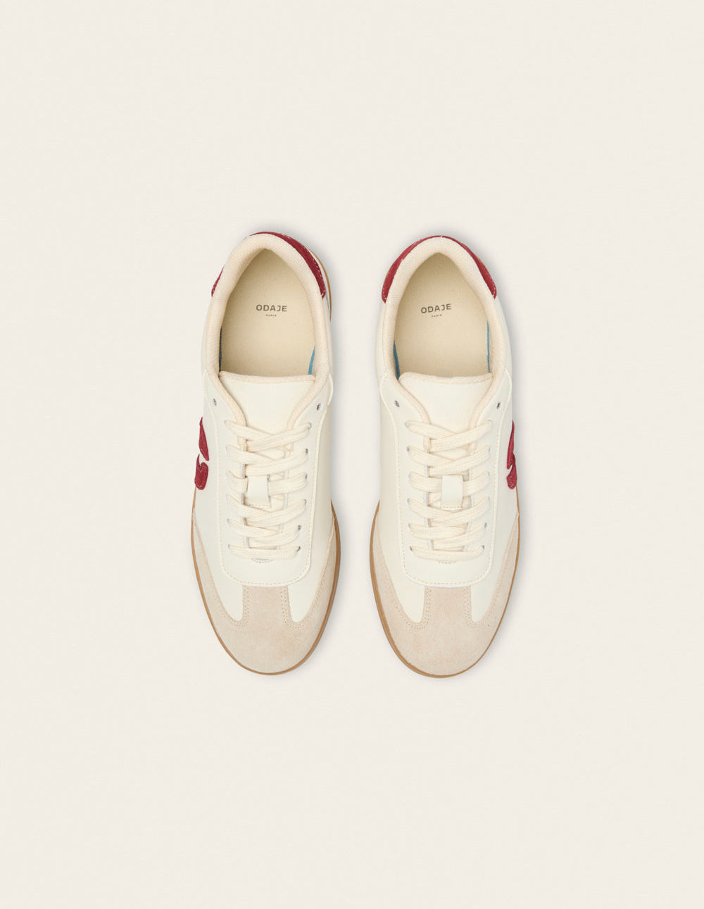 Lucia low-top trainers - Burgundy ecru
