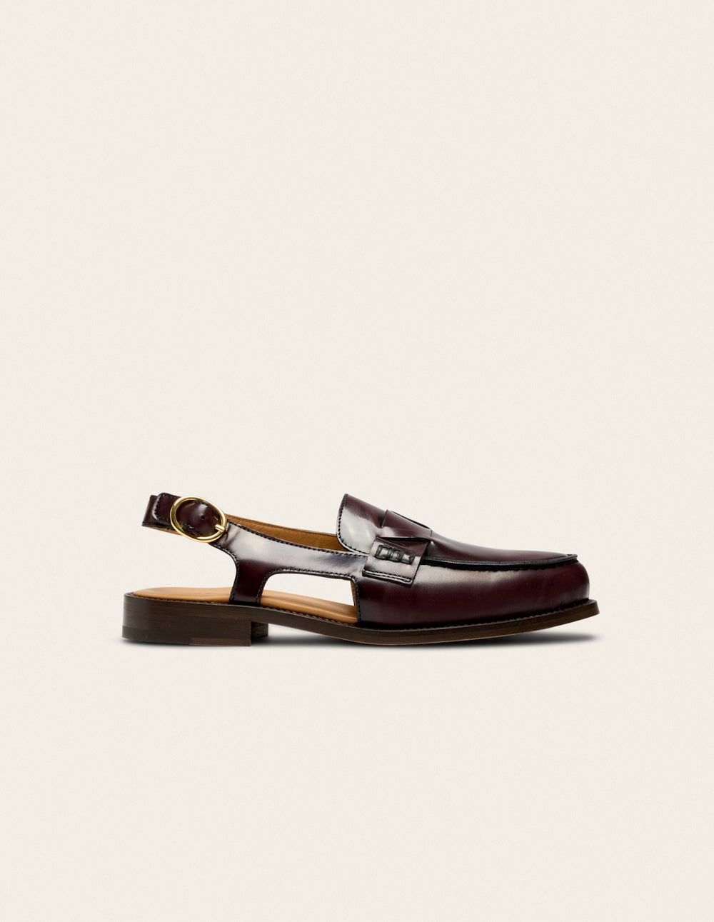 Mocassins Mangsa - Cuir box bordeaux