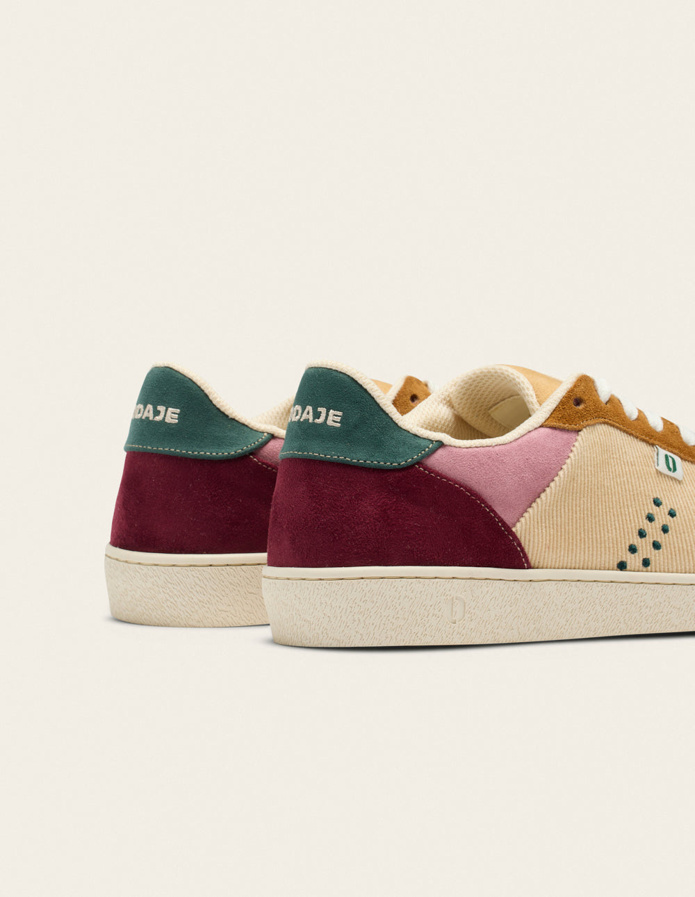 Marie low-top trainers - Bordeaux beige mustard