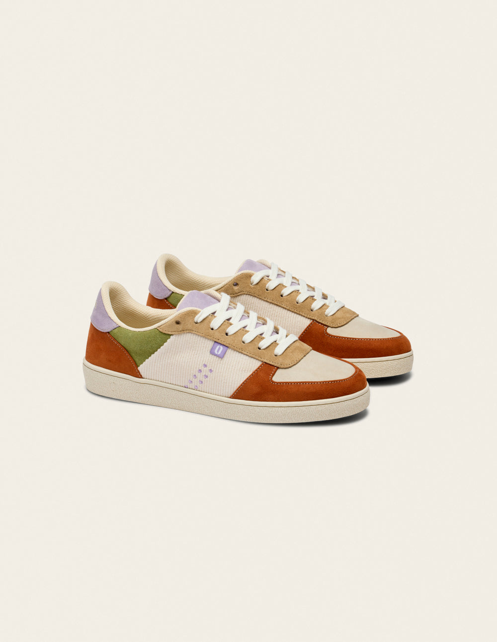 Marie low-top trainers - Ecru beige brick