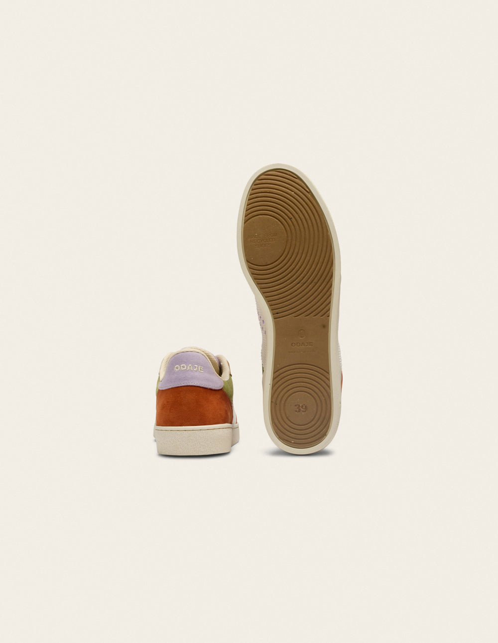 Marie low-top trainers - Ecru beige brick