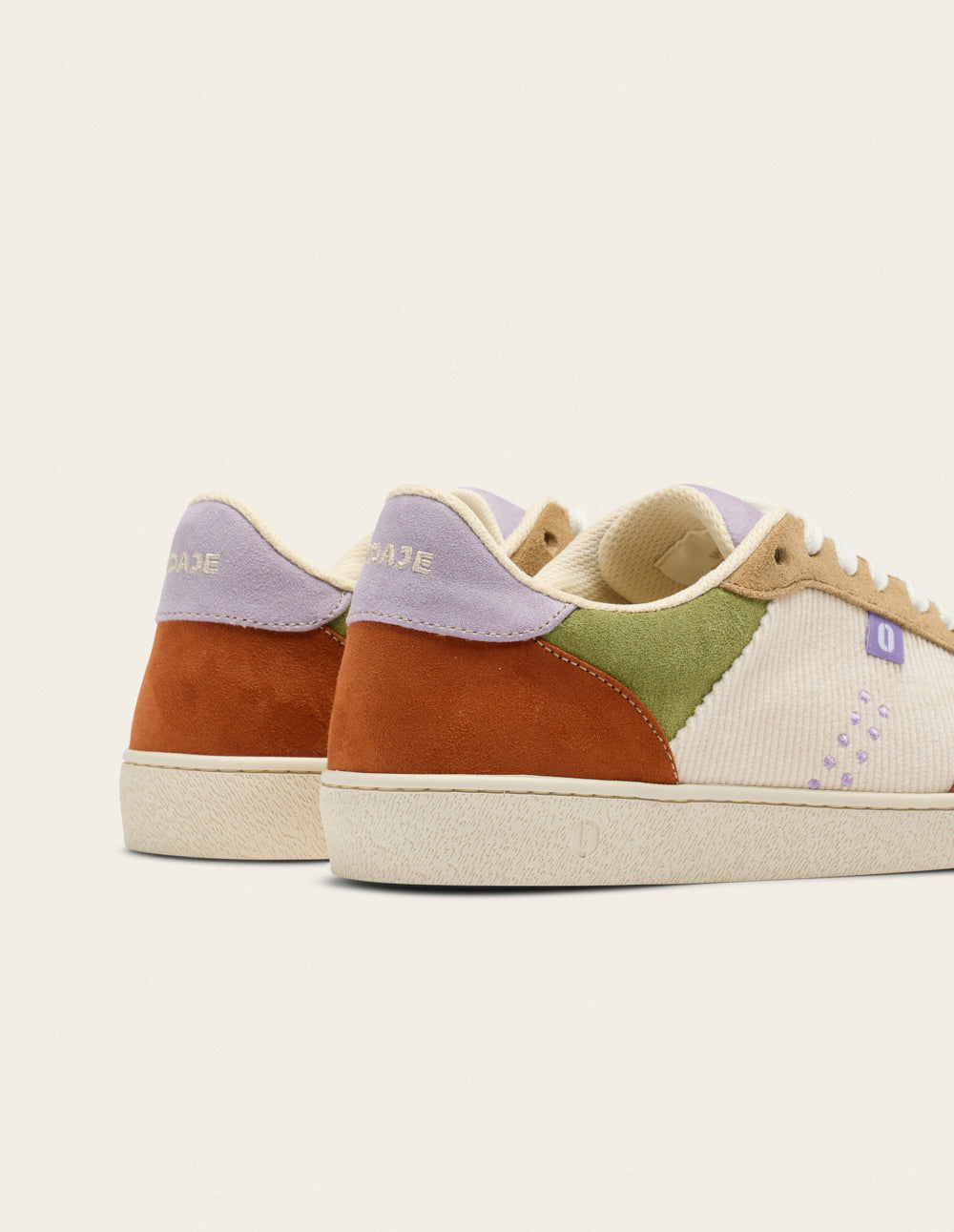 Marie low-top trainers - Ecru beige brick