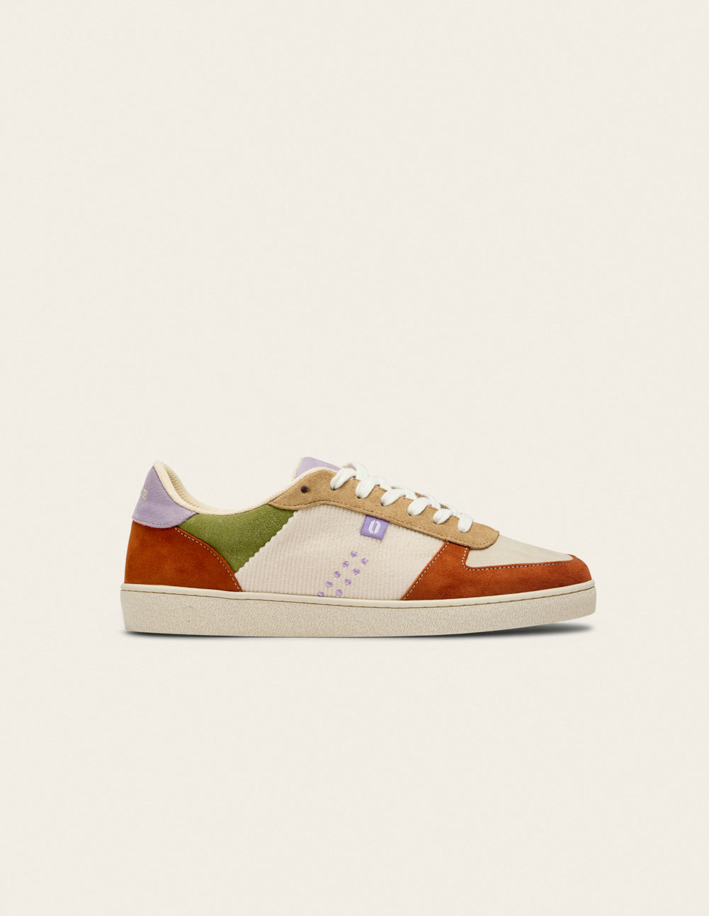 Marie low-top trainers - Ecru beige brick
