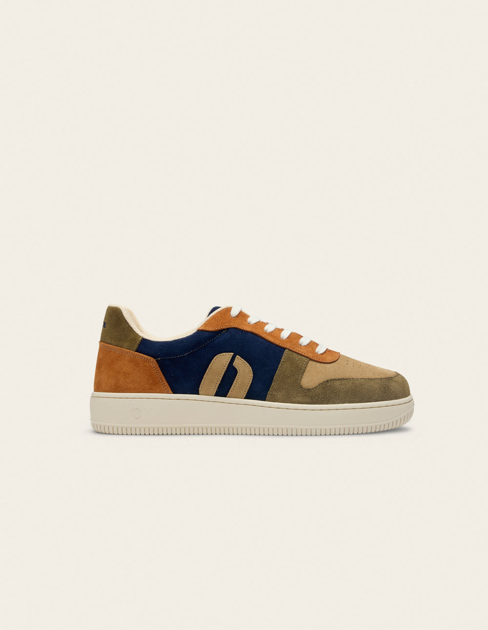 Baskets basses Matthieu - Kaki beige marron