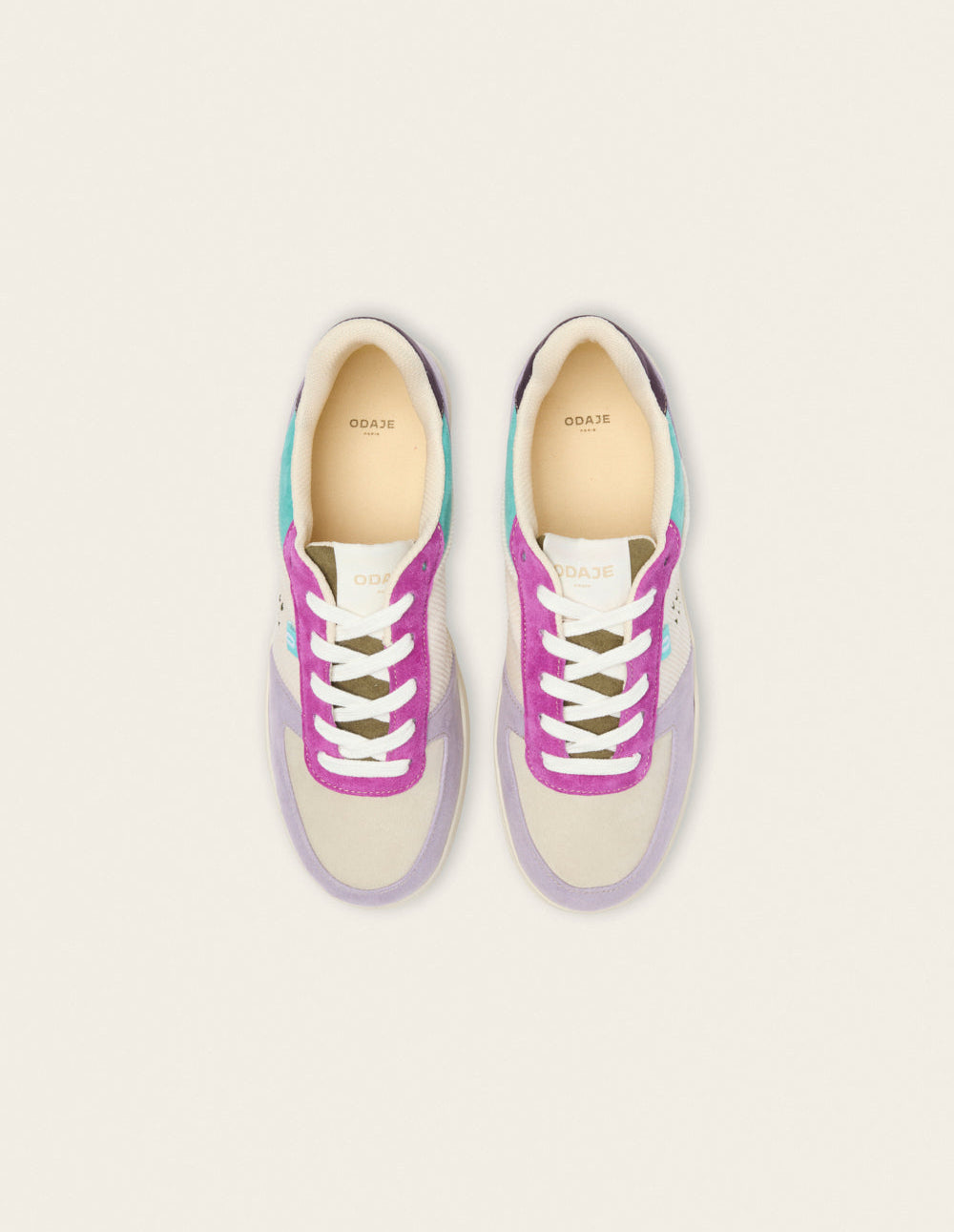 Maxence F low-top trainers - Lilac ecru purple