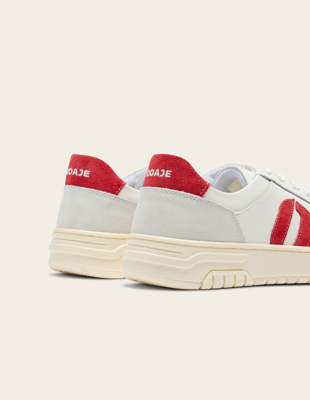 Nora low trainers - Light gray white red