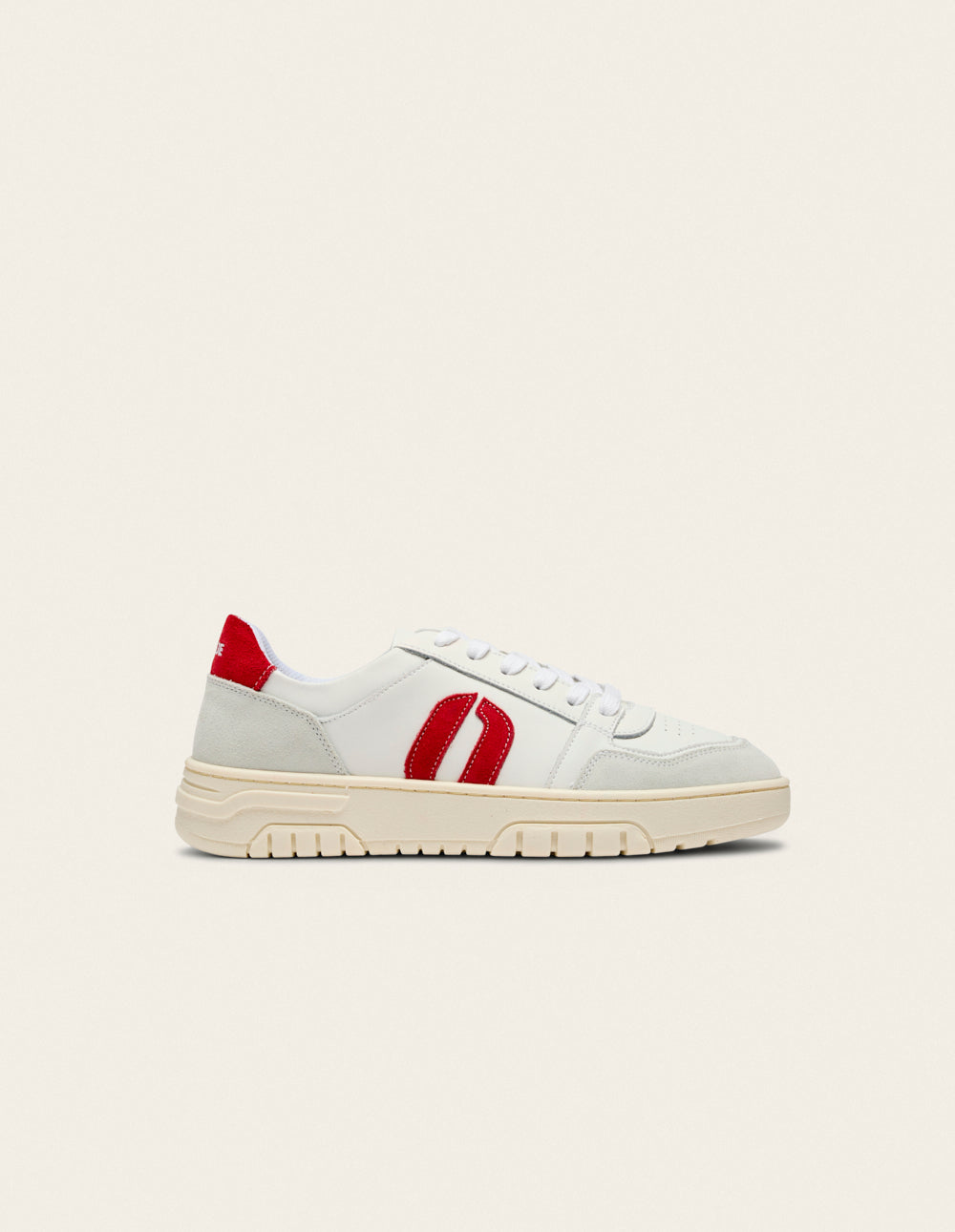 Nora low trainers - Light gray white red