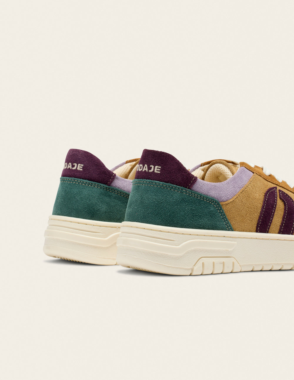 Nora low-top trainers - Lilac green beige