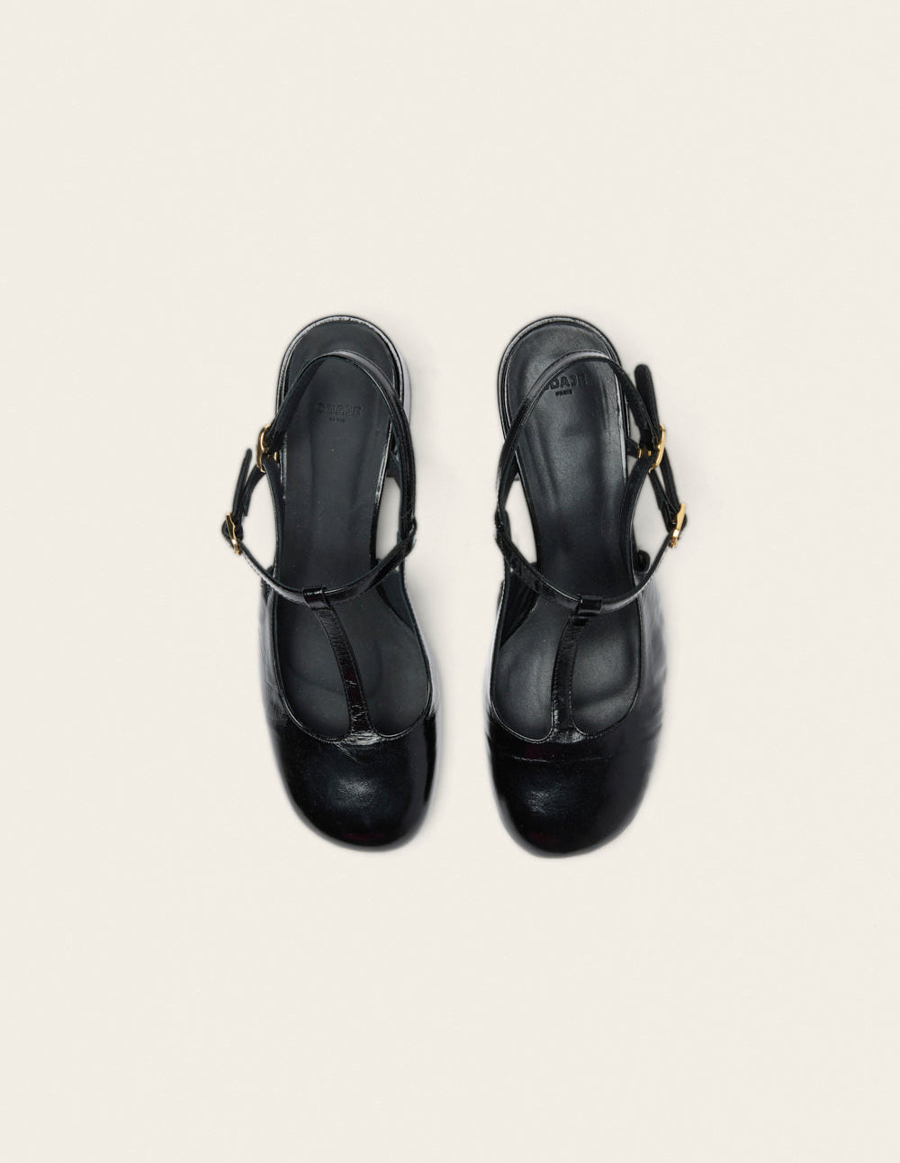 Escarpins Ryla - Cuir plissé noir