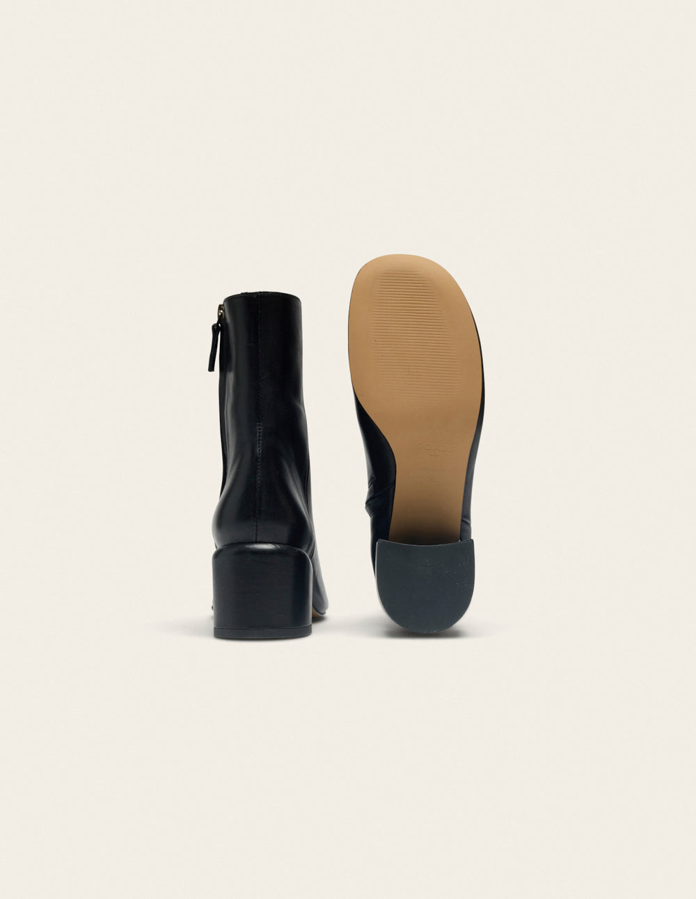 Tasmin Heeled Ankle Boots - Black Leather