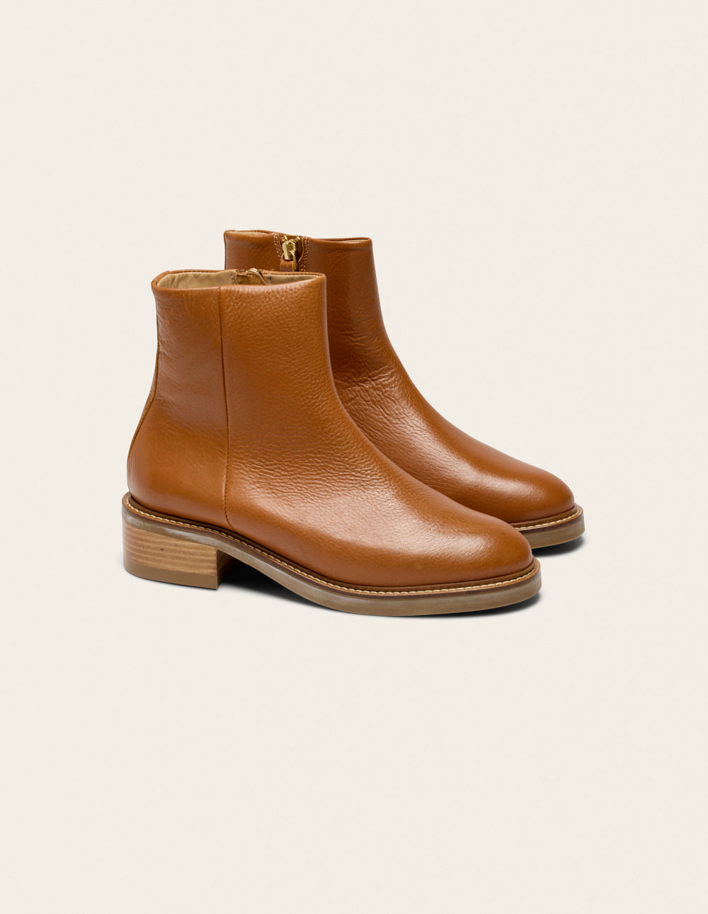 Ankle boots Virginie - Honey grained leather