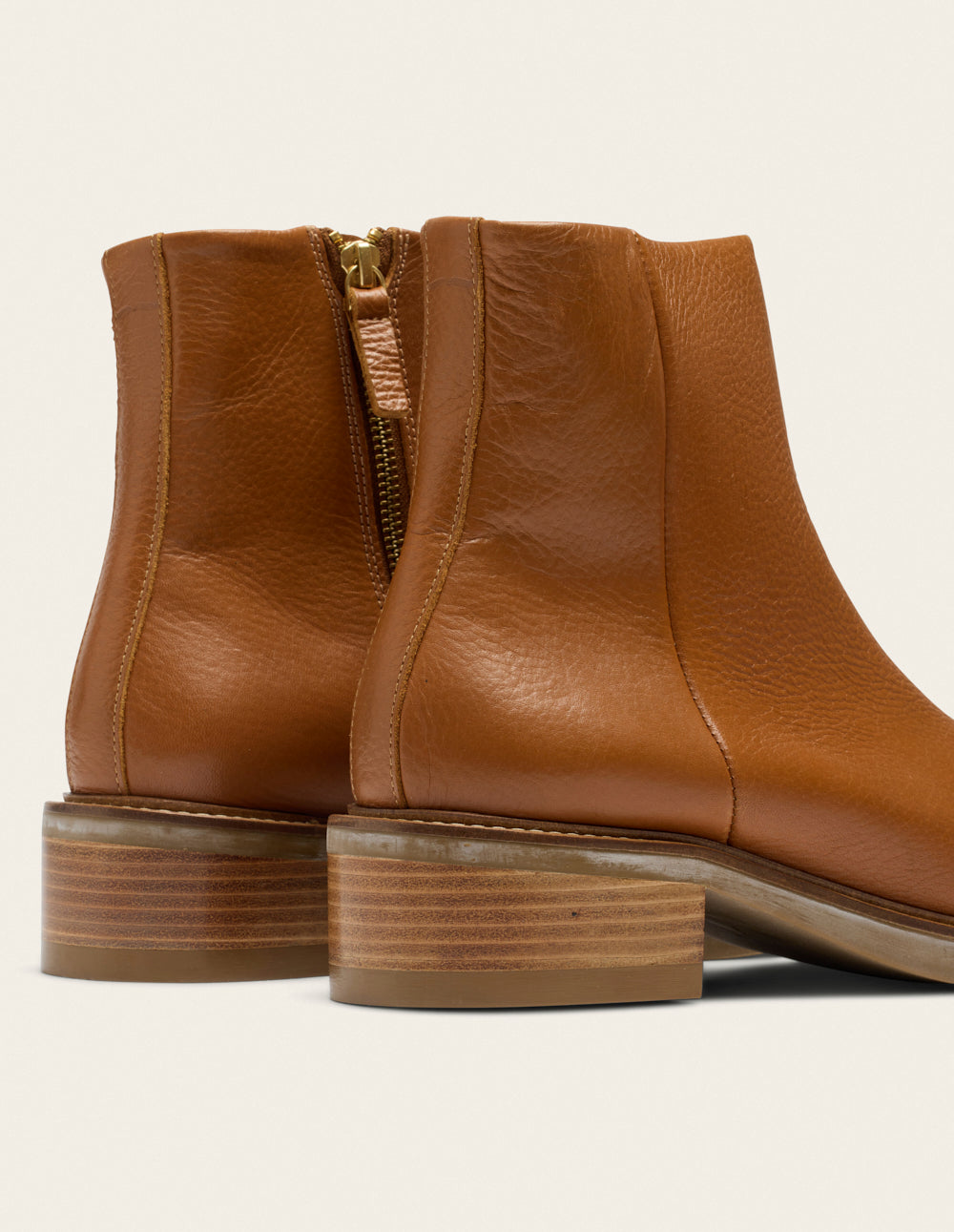 Bottines Virginie - Cuir grainé miel