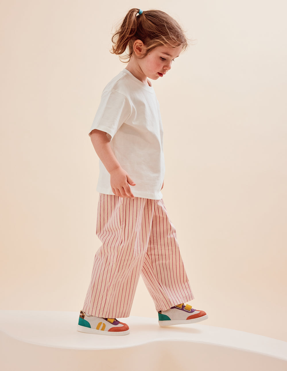 Baskets Enfants Lilo - Corail lilas citron