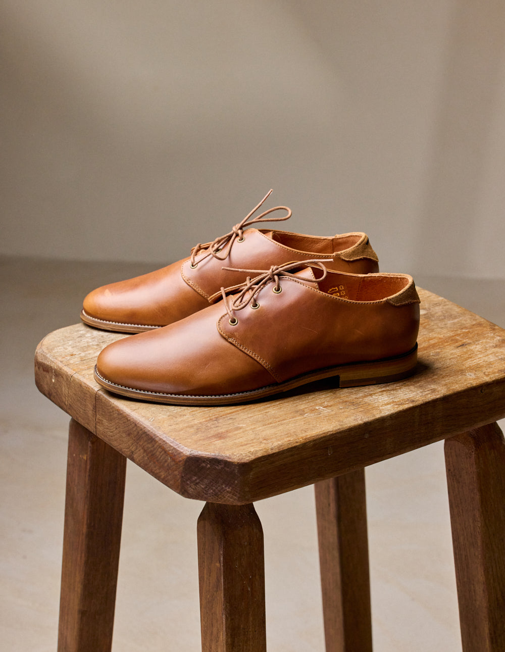 Derbies Alphonse - Cuir pull-up Miel