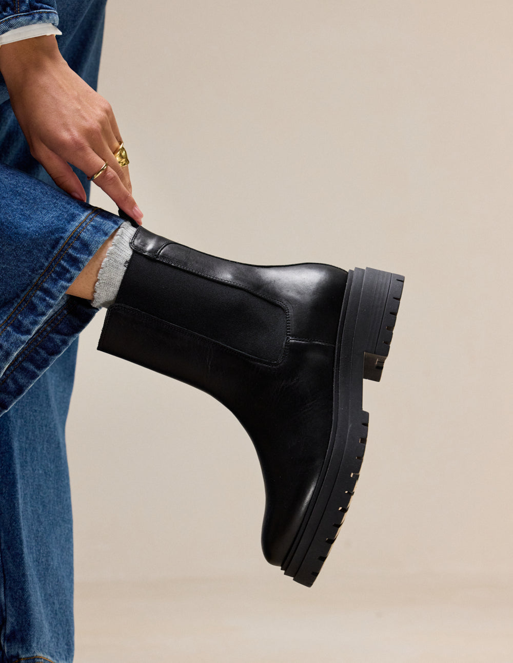 Ankle boots Amélie - Black leather