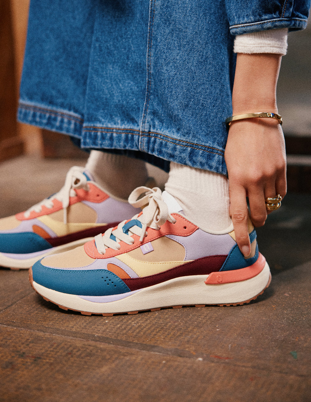 Anaelle low-top trainers - Lilac beige duck