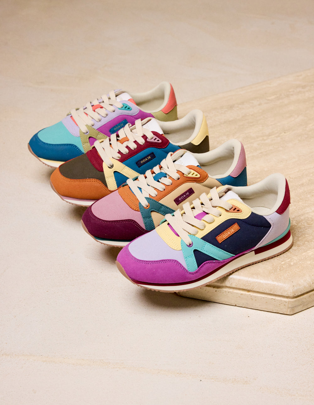 Andrée low-top trainers - Plum brick pink