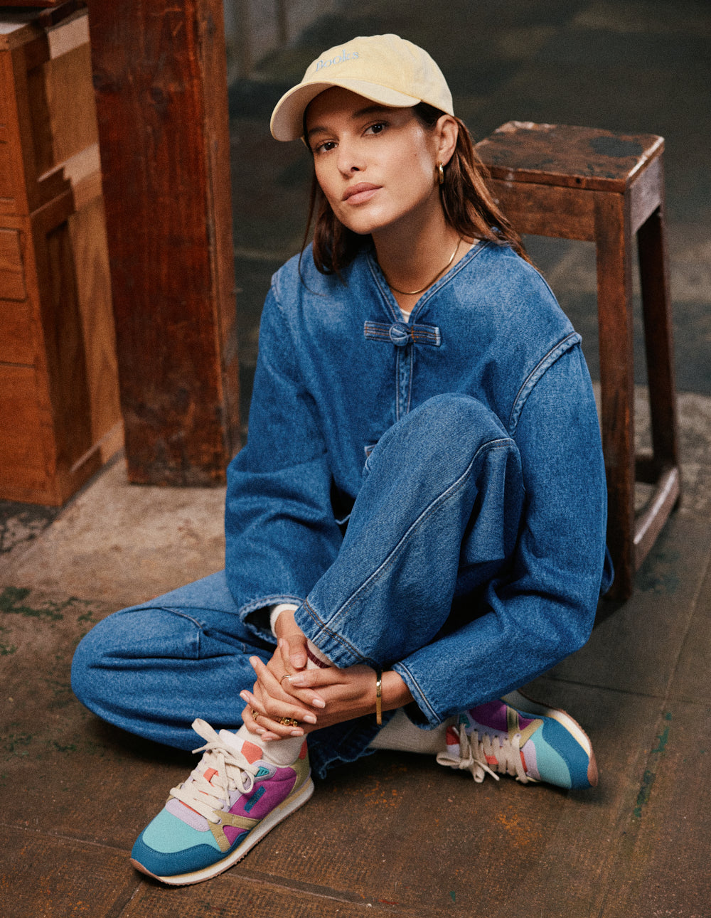 Andrée low-top trainers - Lilac water blue