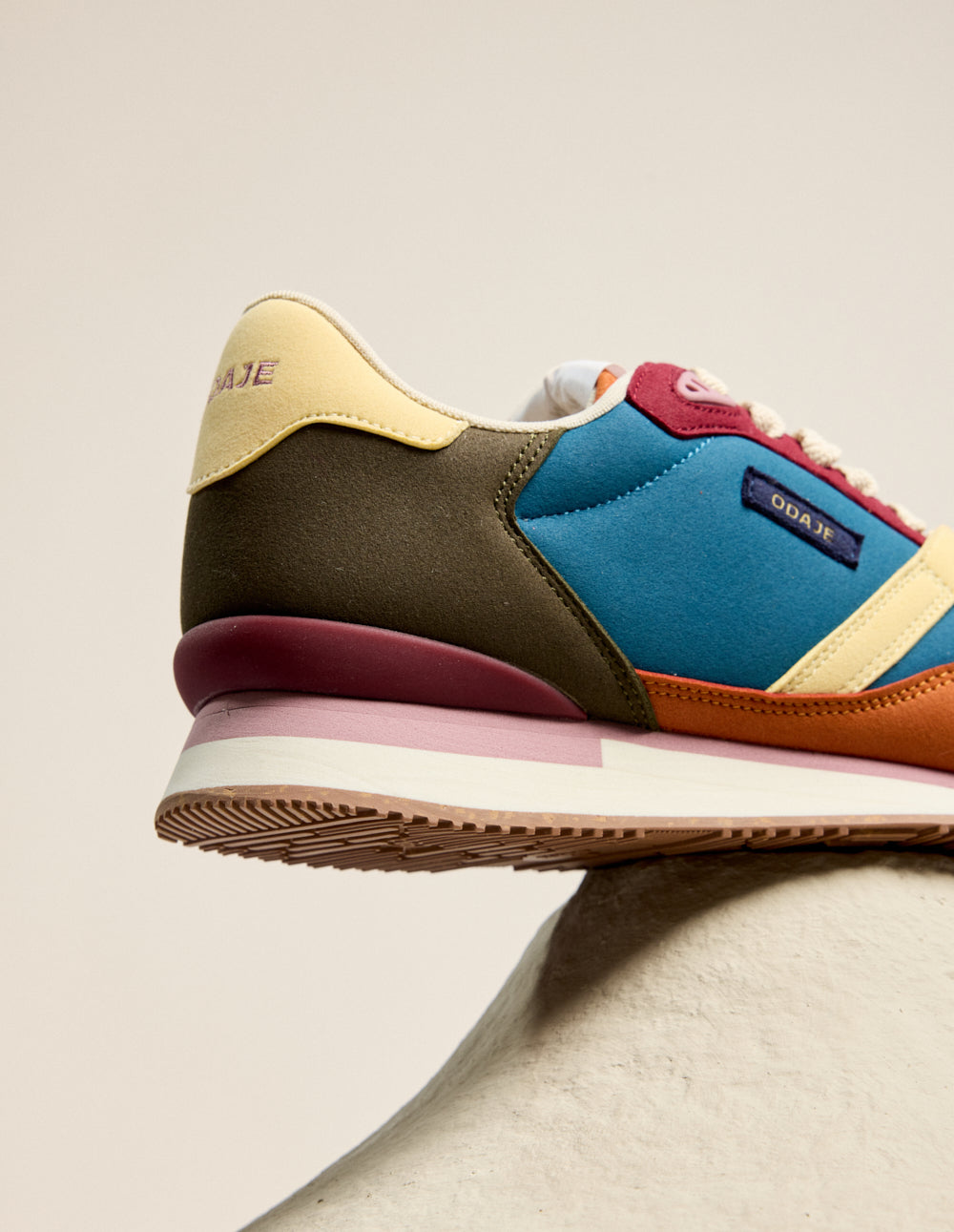 Andrée low-top trainers - Burgundy khaki brick