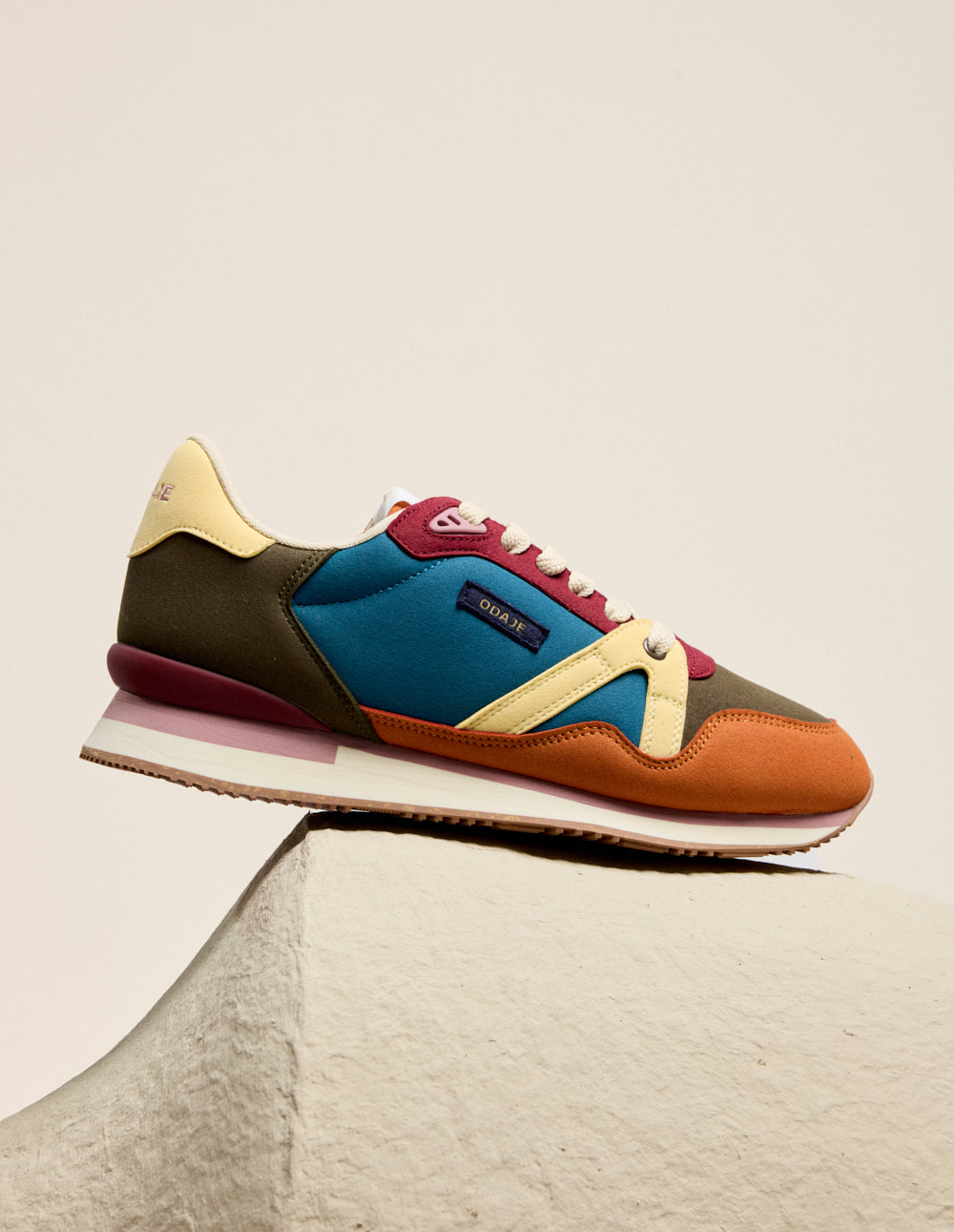 Andrée low-top trainers - Burgundy khaki brick