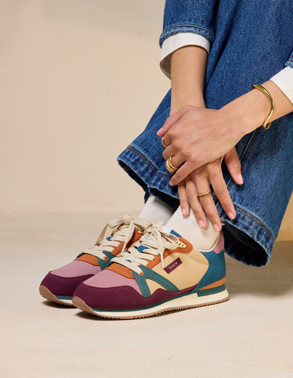 Andrée low-top trainers - Plum brick pink