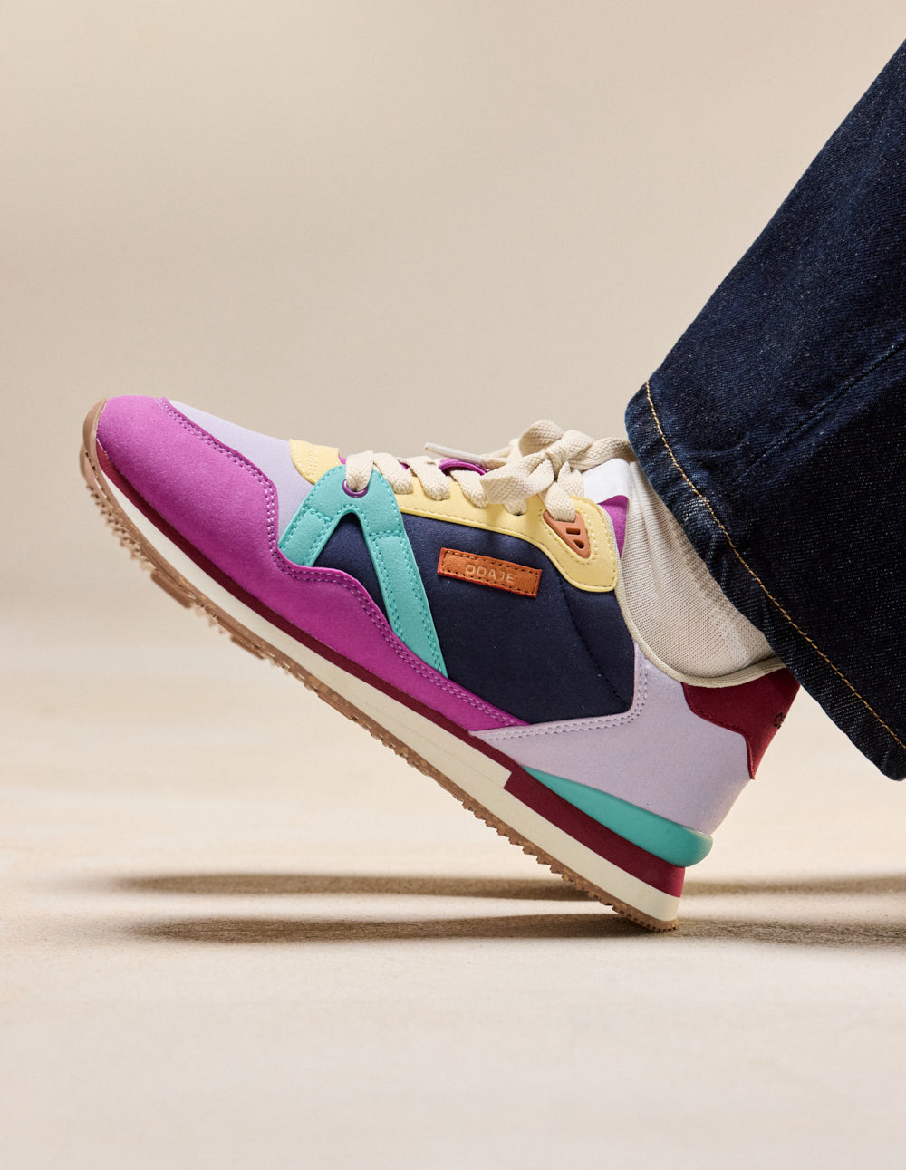 Andrée low-top trainers - Purple, lilac, yellow