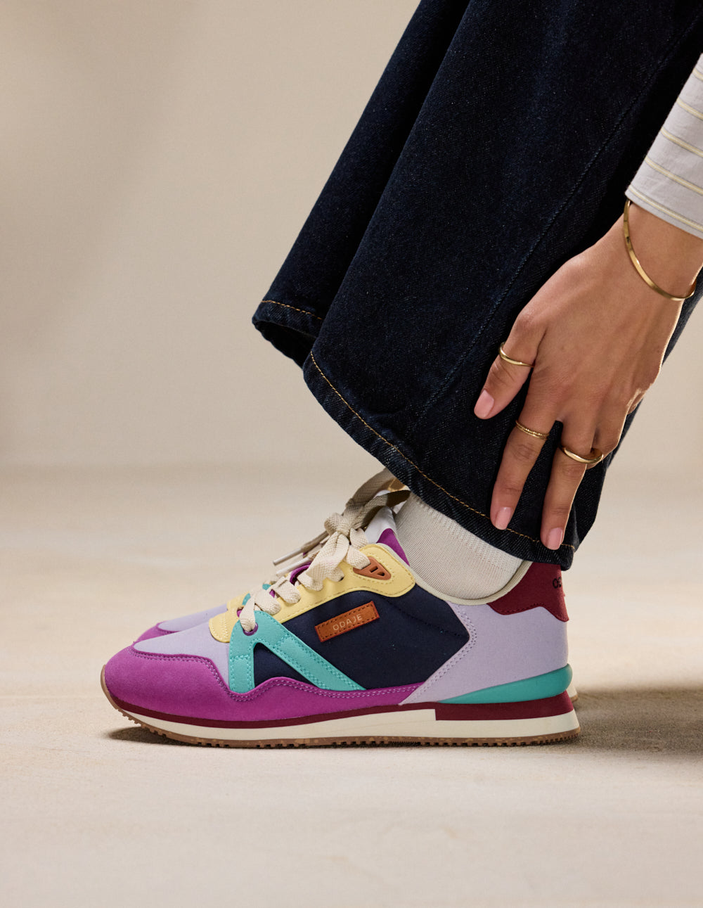 Andrée low-top trainers - Purple, lilac, yellow