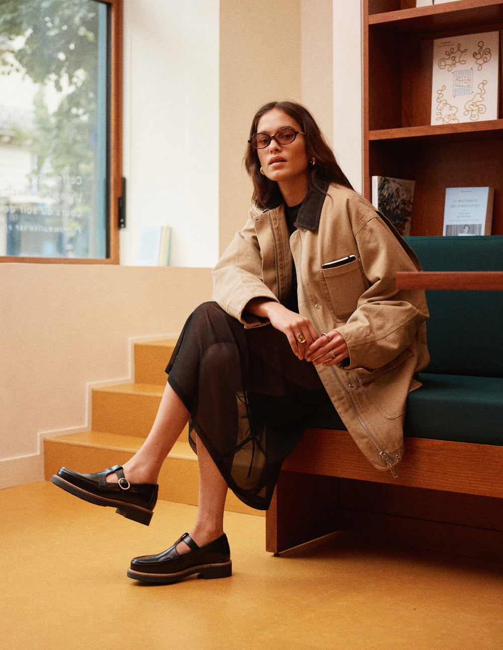 Derbies Carmen - Cuir box noir