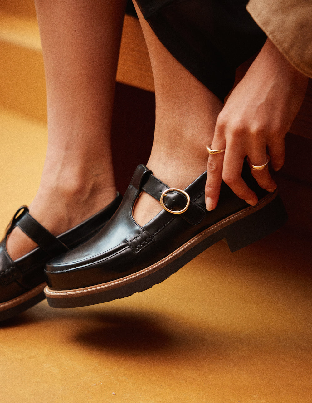 Derbies Carmen - Cuir box noir