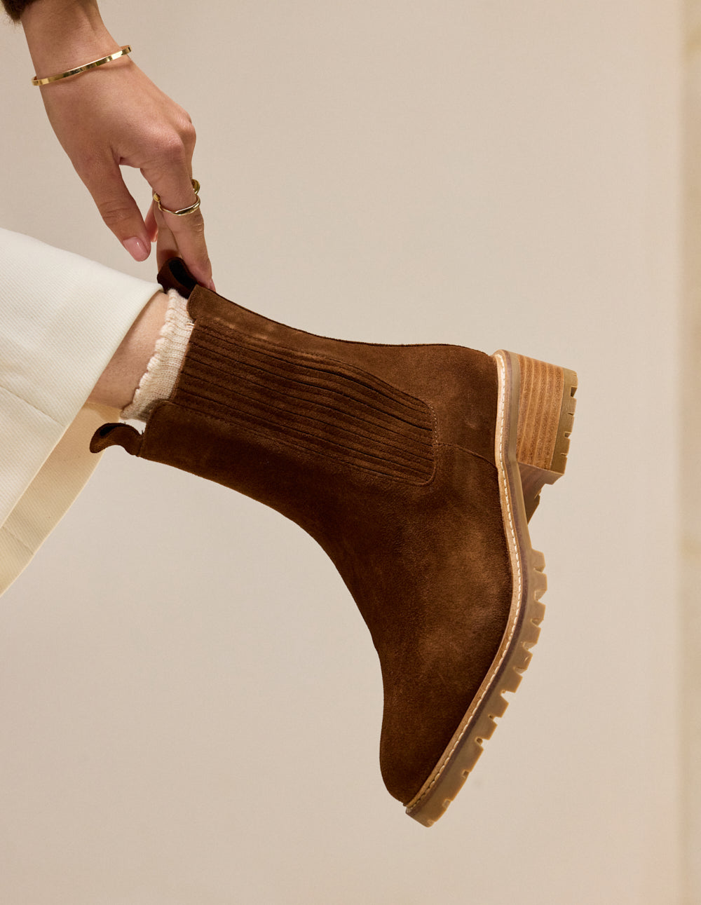 Bottines Dorianne - Suède marron