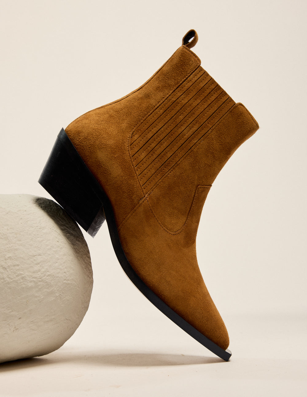 Bottines à talons Georgia - Suède ambre