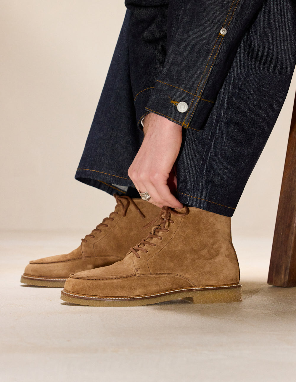 Bottines Hugo - Suède marron