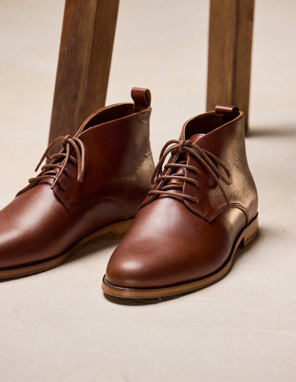 Bottines Jérome - Cuir pull-up terracotta