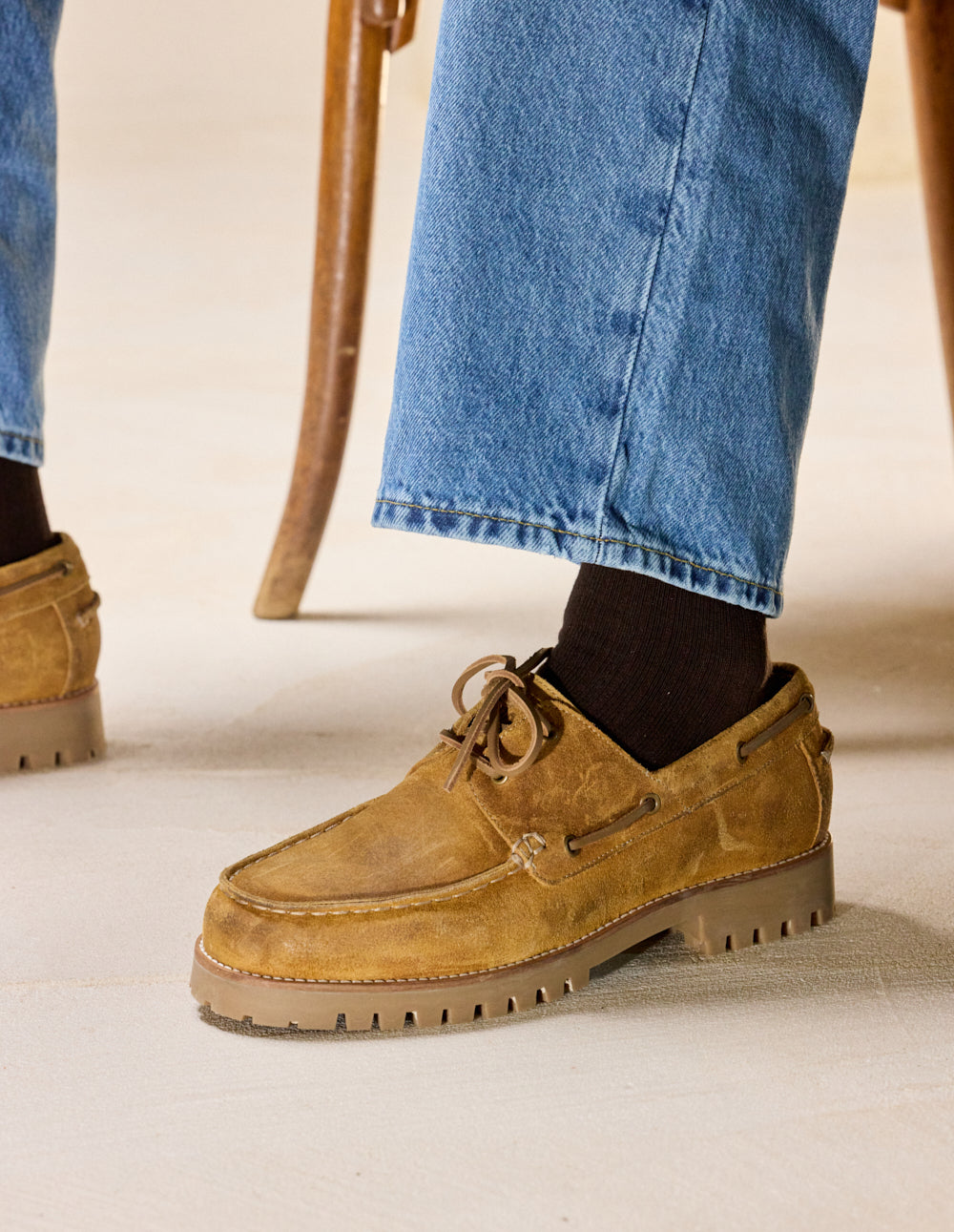 Tom Boat Shoes - Cognac Oiled Suede